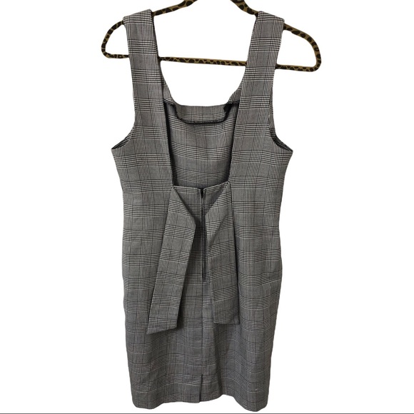 VTG Ellen Ashley houndstooth apron tie-back dress (4) - Picture 5 of 10